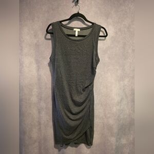 Leith Grey Sleeveless Shirt Dress Large